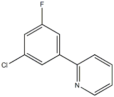 2-(3-Chloro-5-fluorophenyl)pyridine 结构式