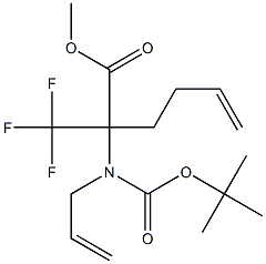 METHYL 2-[ALLYL(TERT-BUTOXYCARBONYL)AMINO]-2-(TRIFLUOROMETHYL)HEX-5-ENOATE 结构式