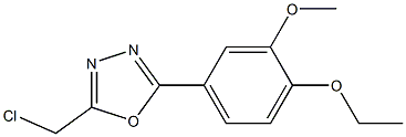 2-(CHLOROMETHYL)-5-(4-ETHOXY-3-METHOXYPHENYL)-1,3,4-OXADIAZOLE 结构式