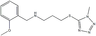 N-(2-METHOXYBENZYL)-3-((1-METHYL-1H-TETRAZOL-5-YL)THIO)PROPAN-1-AMINE 结构式