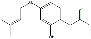 1-[2-HYDROXY-4-(3-METHYLBUT-2-ENYLOXY)PHENYL]BUTAN-2-ONE 结构式