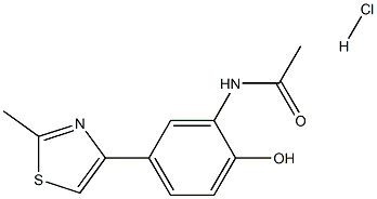 N-[2-HYDROXY-5-(2-METHYL-1,3-THIAZOL-4-YL)PHENYL]ACETAMIDE HYDROCHLORIDE 结构式