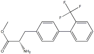 METHYL (2S)-2-AMINO-3-(4-[2-(TRIFLUOROMETHYL)PHENYL]PHENYL)PROPANOATE 结构式