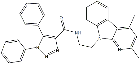 N-[2-(2,4-DIMETHYL-9H-PYRIDO[2,3-B]INDOL-9-YL)ETHYL]-1,5-DIPHENYL-1H-1,2,3-TRIAZOLE-4-CARBOXAMIDE 结构式