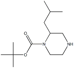 2-Isobutyl-piperazine-1-carboxylic acid tert-butyl ester 结构式