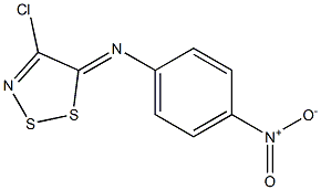 N-[(5Z)-4-CHLORO-5H-1,2,3-DITHIAZOL-5-YLIDENE]-N-(4-NITROPHENYL)AMINE 结构式