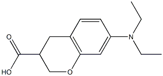 7-(DIETHYLAMINO)CHROMANE-3-CARBOXYLIC ACID 结构式