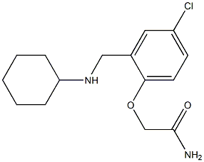 2-(4-CHLORO-2-((CYCLOHEXYLAMINO)METHYL)PHENOXY)ACETAMIDE 结构式