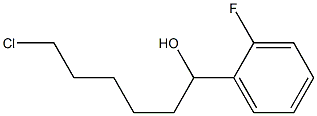 6-CHLORO-1-(2-FLUOROPHENYL)-1-HEXANOL 结构式