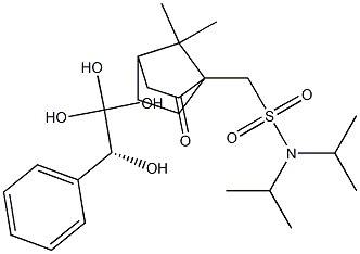 (R)-CAMPHORSULFONIC ACID DIISOPROPYLAMIDE MANDELATE ACETAL 结构式