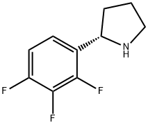 (S)-2-(2,3,4-三氟苯基)吡咯烷 结构式