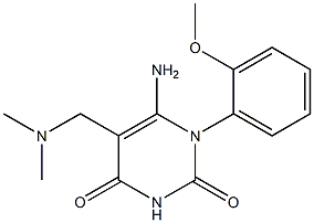 6-氨基-5-[(二甲基氨基)甲基]-1-(2-甲氧基苯基)嘧啶-2,4(1H,3H)-二酮 结构式