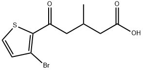 5-(3-Bromo-2-thienyl)-3-methyl-5-oxovaleric acid 结构式