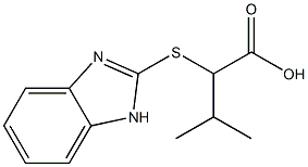2-(1H-Benzimidazol-2-ylthio)-3-methylbutanoic acid 结构式