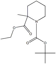 1-Boc-2-methyl-2-piperidinecarboxylic acid ethyl ester 结构式