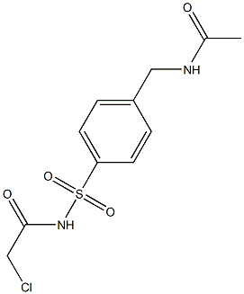N-({4-[(ACETYLAMINO)METHYL]PHENYL}SULFONYL)-2-CHLOROACETAMIDE 结构式
