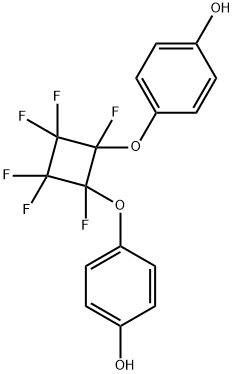 4,4'-[(1,2,3,3,4,4-HEXAFLUOROCYCLOBUTANE-1,2-DIYL)BIS(OXY)]BISPHENOL 结构式
