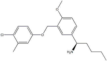 (1R)-1-(3-[(4-CHLORO-3-METHYLPHENOXY)METHYL]-4-METHOXYPHENYL)PENTYLAMINE 结构式