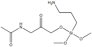 (N-ACETYLGLYCYL)-3-AMINOPROPYLTRIMETHOXYSILANE 结构式