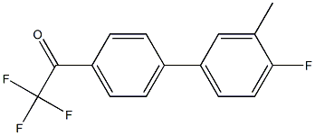 4'-(4-FLUORO-3-METHYLPHENYL)-2,2,2-TRIFLUOROACETOPHENONE 结构式