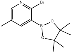 2-溴-5-甲基-3-吡啶硼酸片呐酯 结构式