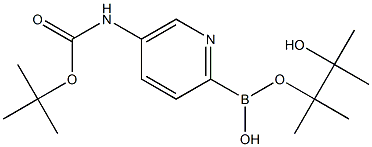 5-TERT-BUTYLOXYCARBONYLAMINOPYRIDINE-2-BORONIC ACID PINACOL ESTER 结构式