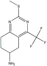 6-AMINO-5,6,7,8-TETRAHYDRO-2-METHYLTHIO-4-(TRIFLUOROMETHYL)QUINAZOLINE 结构式