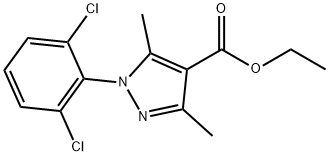 ETHYL 1-(2,6-DICHLOROPHENYL)-3,5-DIMETHYL-1H-PYRAZOLE-4-CARBOXYLATE 结构式