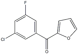 2-(3-Chloro-5-fluorobenzoyl)furan 结构式