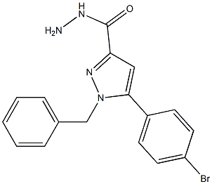 1-Benzyl-5-(4-bromophenyl)-1H-pyrazole-3-carbohydrazide 结构式