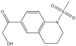 2-HYDROXY-1-[1-(METHYLSULFONYL)-1,2,3,4-TETRAHYDROQUINOLIN-6-YL]ETHANONE 结构式