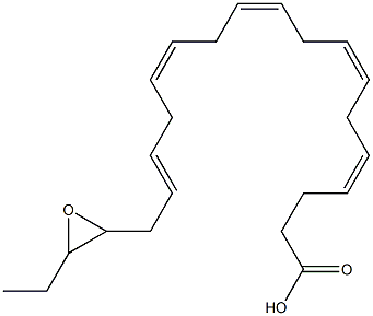 (+/-)19(20)-EPOXY-4Z,7Z,10Z,13Z,16-DOCOSAPENTAENOIC ACID 结构式