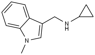 CYCLOPROPYL-(1-METHYL-1H-INDOL-3-YLMETHYL)-AMINE 结构式