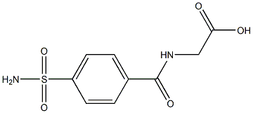 [[4-(AMINOSULFONYL)BENZOYL]AMINO]ACETIC ACID 结构式