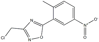 3-(CHLOROMETHYL)-5-(2-METHYL-5-NITROPHENYL)-1,2,4-OXADIAZOLE 结构式