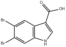 5,6-DIBROMO-1H-INDOLE-3-CARBOXYLIC ACID 结构式