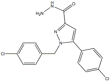 1-(4-CHLOROBENZYL)-5-(4-CHLOROPHENYL)-1H-PYRAZOLE-3-CARBOHYDRAZIDE 结构式