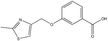 3-[(2-METHYL-1,3-THIAZOL-4-YL)METHOXY]BENZOIC ACID 结构式