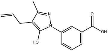 3-(4-ALLYL-5-HYDROXY-3-METHYL-PYRAZOL-1-YL)-BENZOIC ACID 结构式