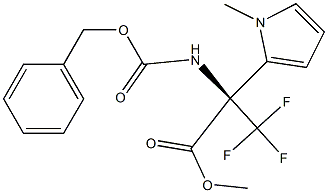 METHYL N-[(BENZYLOXY)CARBONYL]-3,3,3-TRIFLUORO-2-(1-METHYLPYRROL-2-YL)ALANINATE 结构式