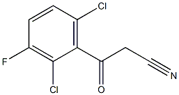 2,6-DICHLORO-3-FLUOROBENZOYLACETONITRILE 结构式