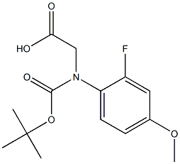 (S)-(BOC)-2-FLUORO-4-METHOXYPHENYLGLYCINE 结构式