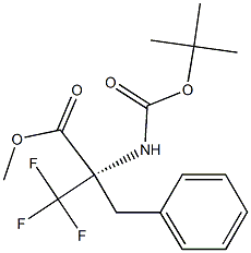 METHYL N-(TERT-BUTOXYCARBONYL)-ALPHA-(TRIFLUOROMETHYL)PHENYLALANINATE 结构式