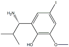 2-((1S)-1-Amino-2-methylpropyl)-4-iodo-6-methoxyphenol 结构式