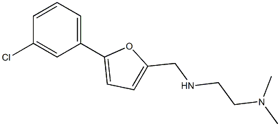 N'-([5-(3-CHLOROPHENYL)-2-FURYL]METHYL)-N,N-DIMETHYLETHANE-1,2-DIAMINE 结构式