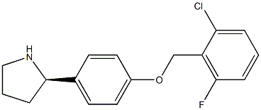 1-((2R)PYRROLIDIN-2-YL)-4-[(2-CHLORO-6-FLUOROPHENYL)METHOXY]BENZENE 结构式