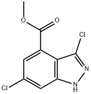 3,6-DICHLORO-4-INDAZOLECARBOXYLIC ACID METHYL ESTER 结构式
