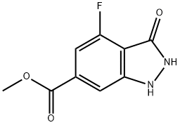 4-FLUORO-3-HYDROXY-6-INDAZOLECARBOXYLIC ACID METHYL ESTER 结构式