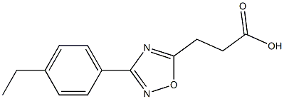 3-[3-(4-ETHYLPHENYL)-1,2,4-OXADIAZOL-5-YL]PROPANOIC ACID 结构式