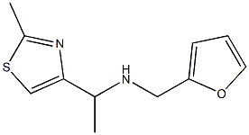 FURAN-2-YLMETHYL-[1-(2-METHYL-THIAZOL-4-YL)-ETHYL]-AMINE 结构式